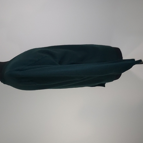 Vintage Wm H Leishman Dark Hunter Green 100% Lambs Wool V-Neck Sweater Size XL - Picture 2 of 9